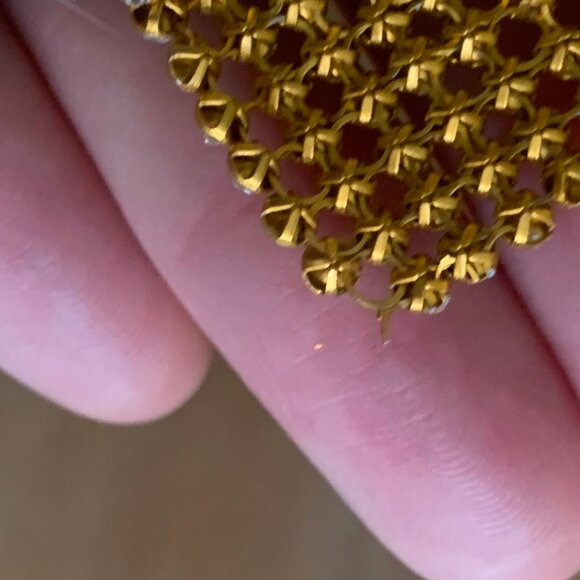 Rhinestone Gold Backless Square Crop Top - Picture 9 of 9